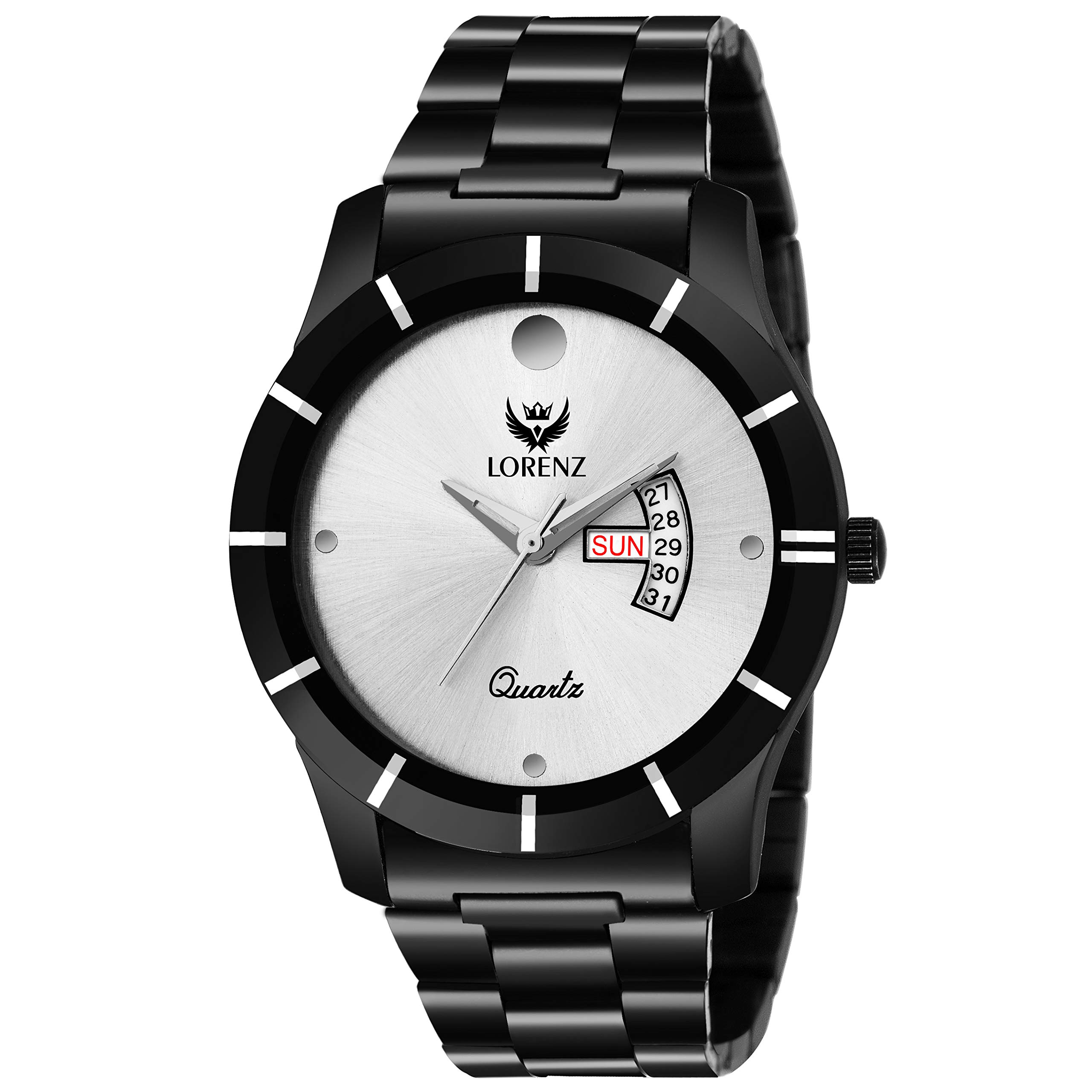 LORENZ Day & Date Functioning Silver Dial Mens Analog Watch- MK-1087A (B07GTLDQBC) Amazon Price History, Amazon Price Tracker