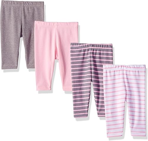 Hanes unisex-child Hanes Baby Leggings, Ultimate Flexy Knit Pants Boys & Girls, 3-pack