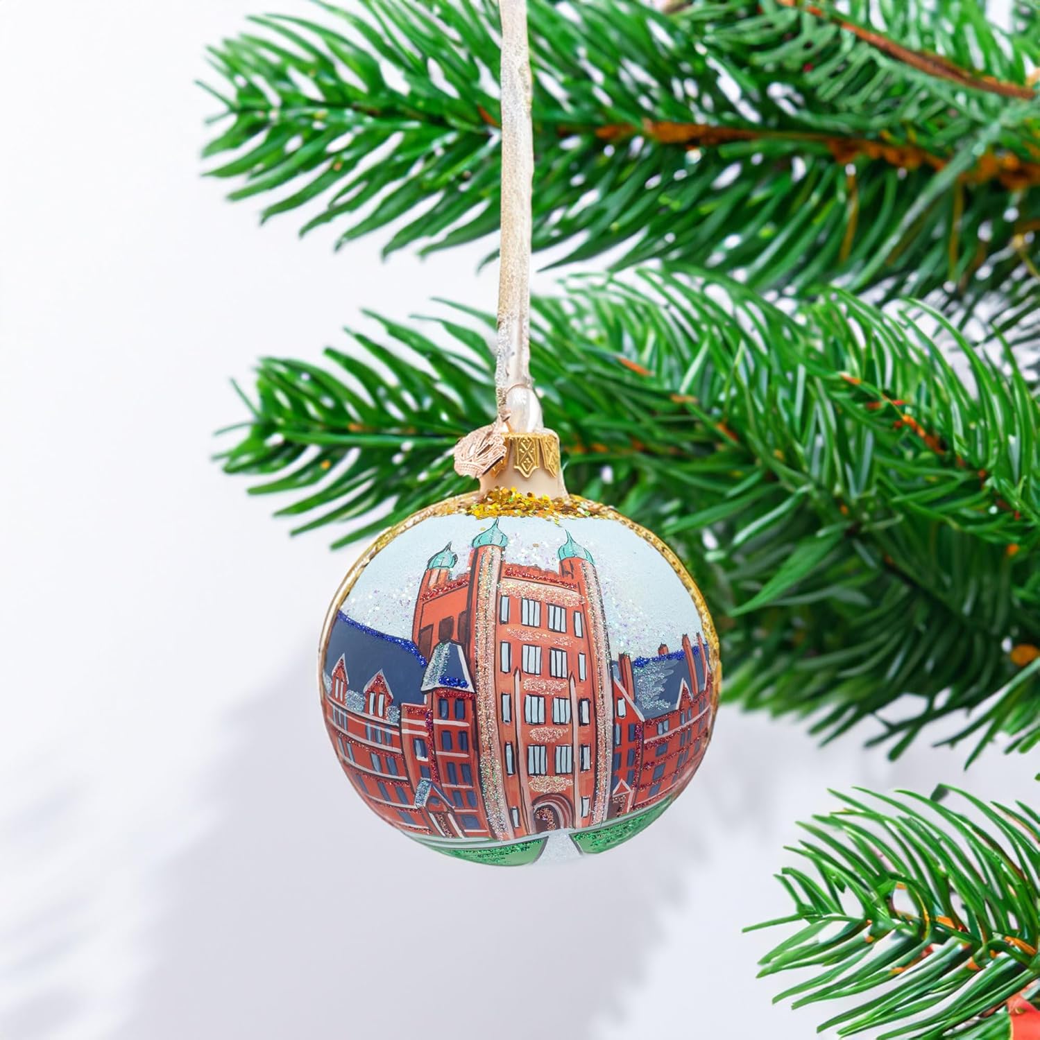 Yale University, New Haven, Connecticut, USA Glass Ball Christmas Ornament 3.25 Inches - Image 9