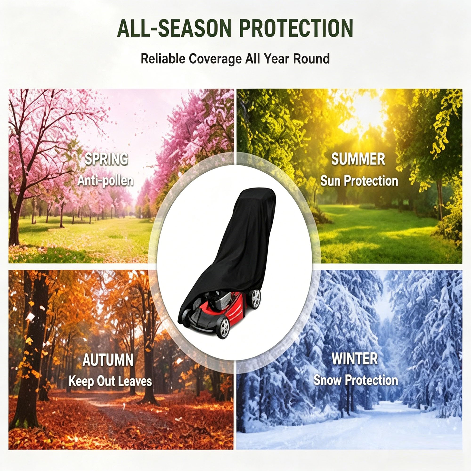 Funda para Cortacésped Impermeable para Gardol GLM-SP 46 2019-2026 Cubierta Protectora Resistente a los Rayos UV al Polvo Intemperie Cortacésped de Jardín Uso Exterior