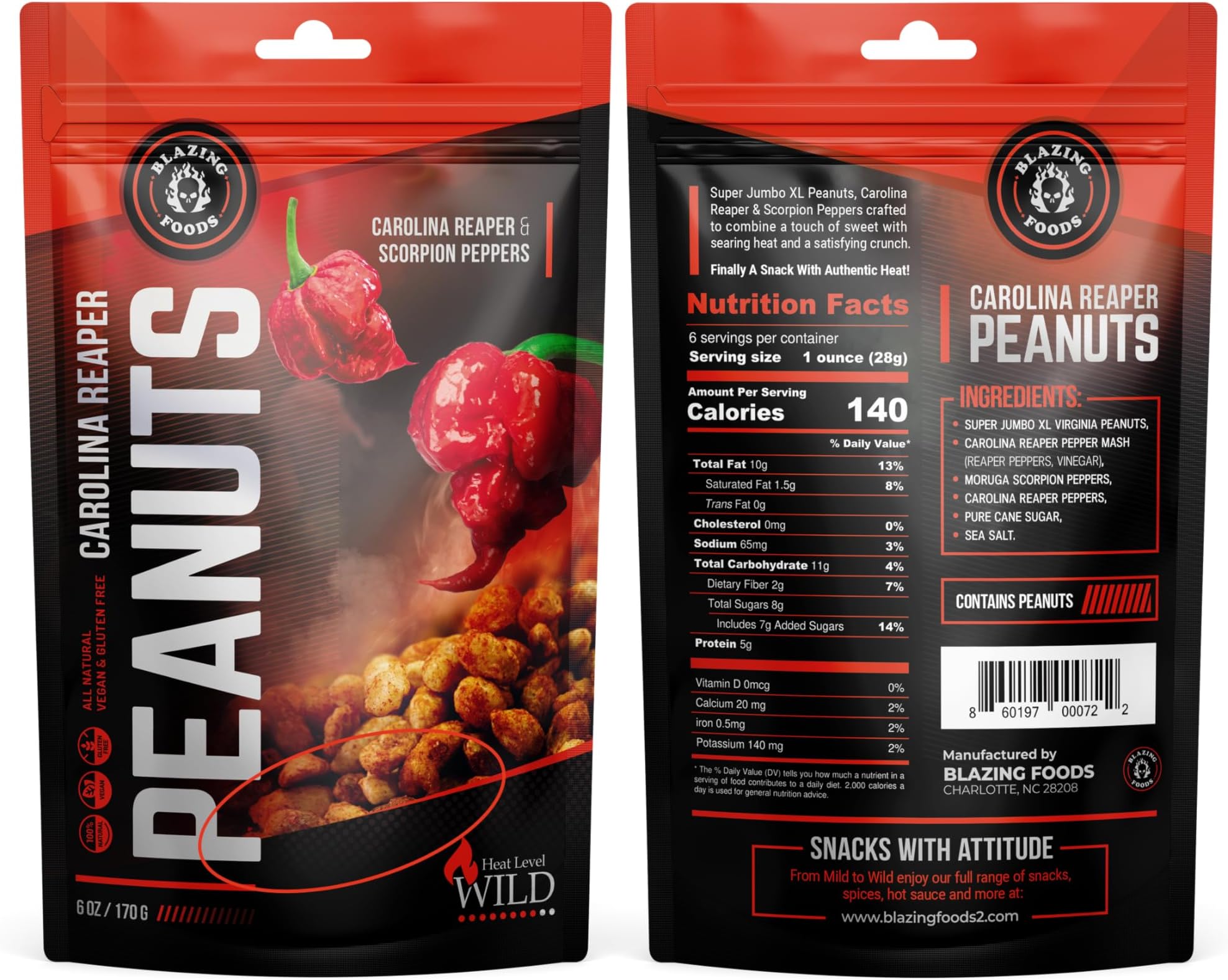 Carolina Reaper Peanuts - Wild