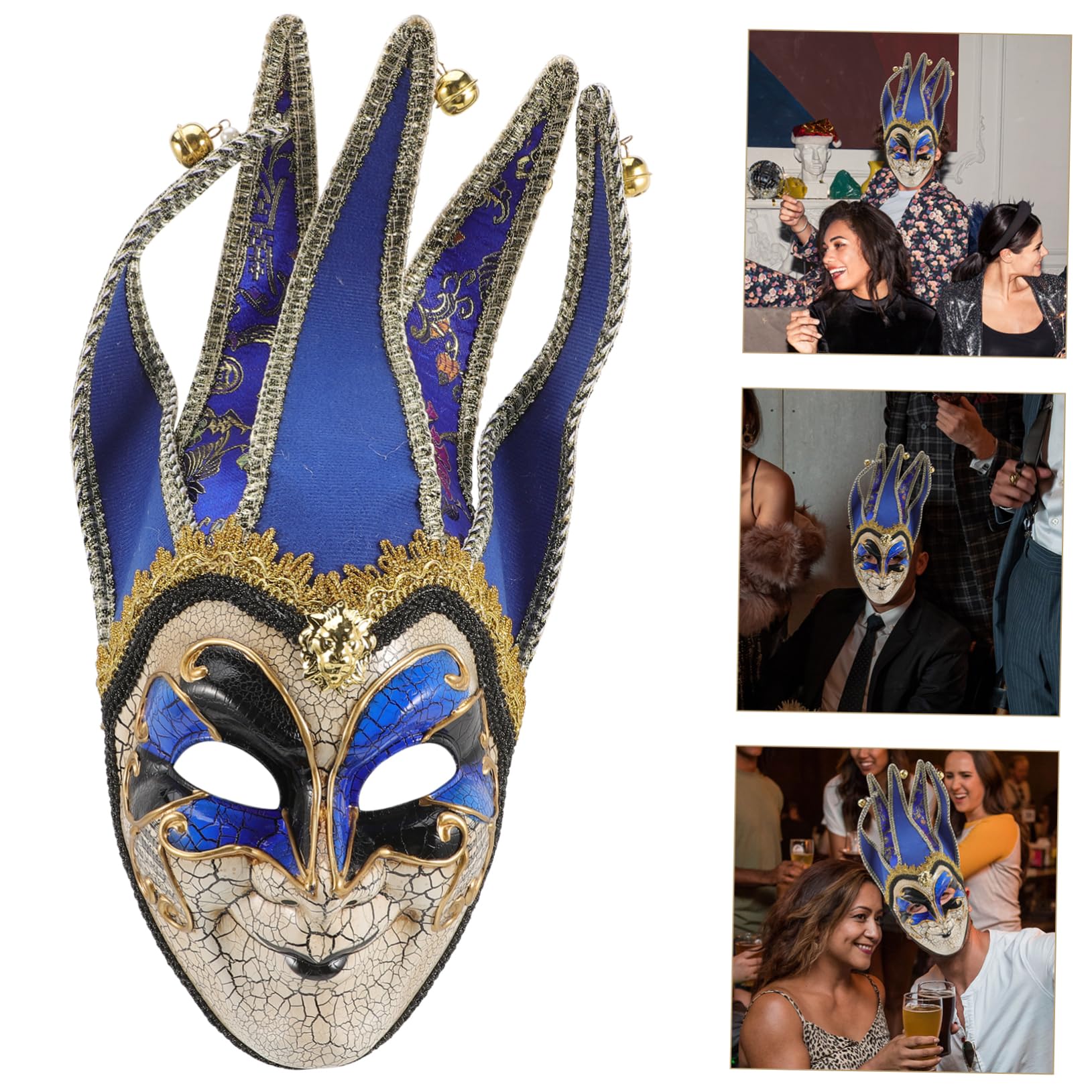 VALICLUD Masque Décoratif Homme Bleu Ps pour Fête Halloween, Festival