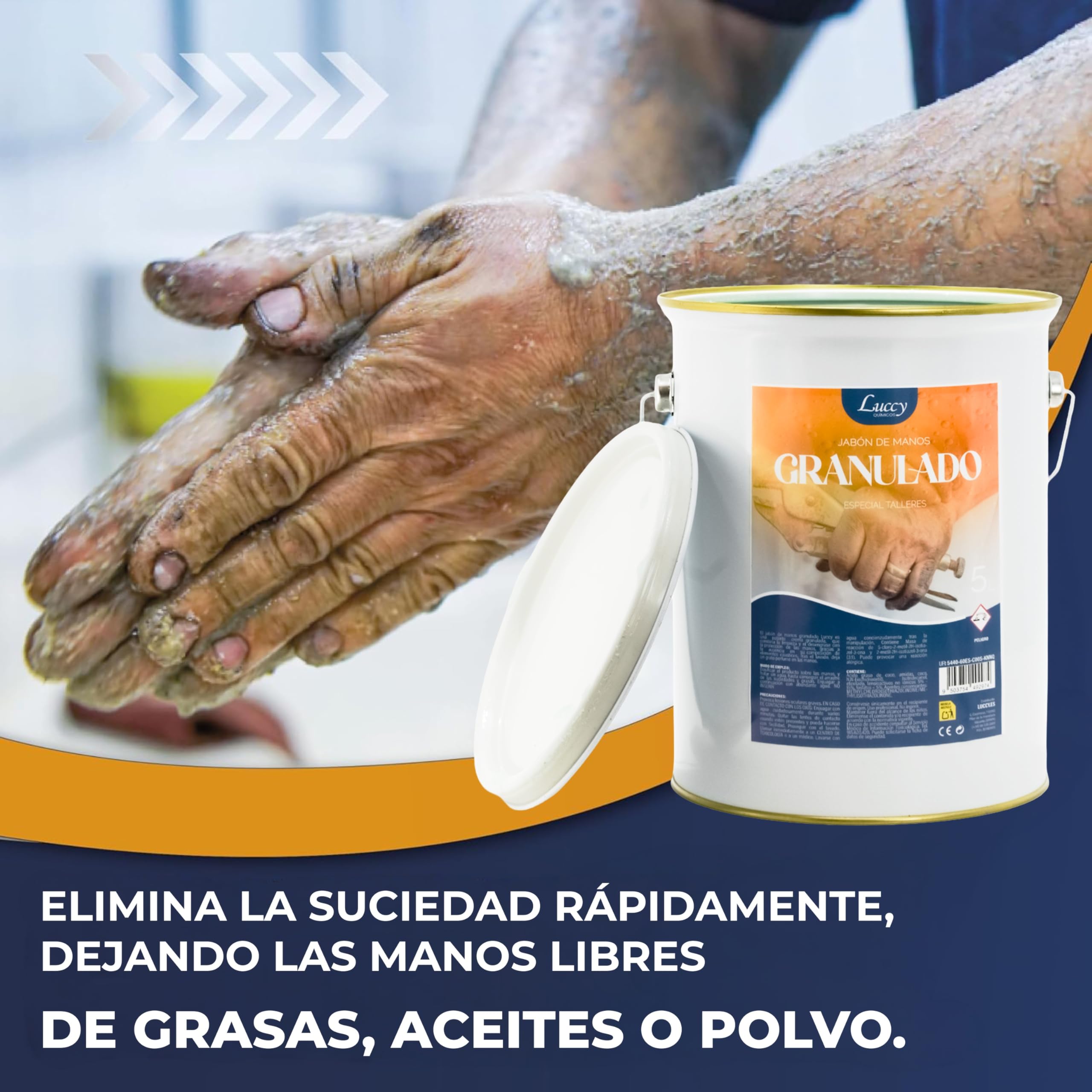 Jabón de Manos Mecánico Profesional 20 Litros | Especial Talleres | Elimina Grasa, Aceites y Suciedad Pesada | Jabón Manos Mecánicos Uso Intensivo