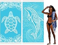 Vista 20 de Toalla de playa turca de secado rápido absorbente de algodón ligera y delgada para baño, piscina, natación, toallas extra grandes de gran