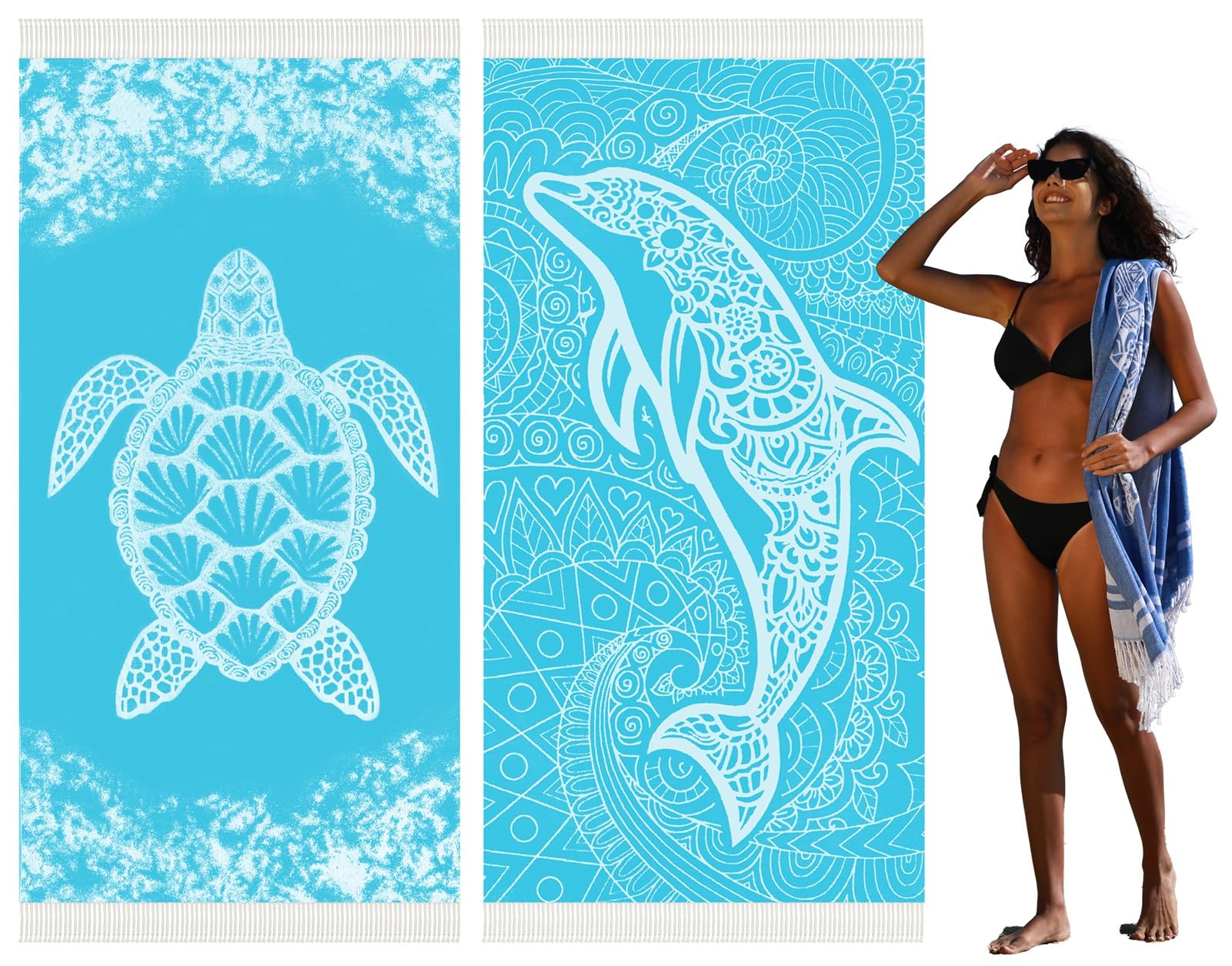 Widdonen Turkish Beach Towel Quick Dry Absorbent Cotton Lightweight Thin Bathroom Bath Pool Swim Towels Extra Large Oversized Sand Free Towel Beach Accessories Essentials Stuff Cloud Gift for Adults