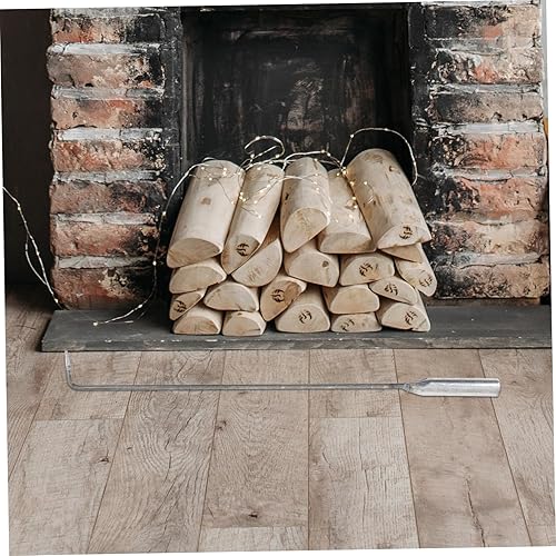 Miniatura 4 de Kisangel Gancho de carbón, herramienta de póquer para chimenea, pinzas de fuego para hoguera, herramientas de fuego, pinzas para chimenea, póquer