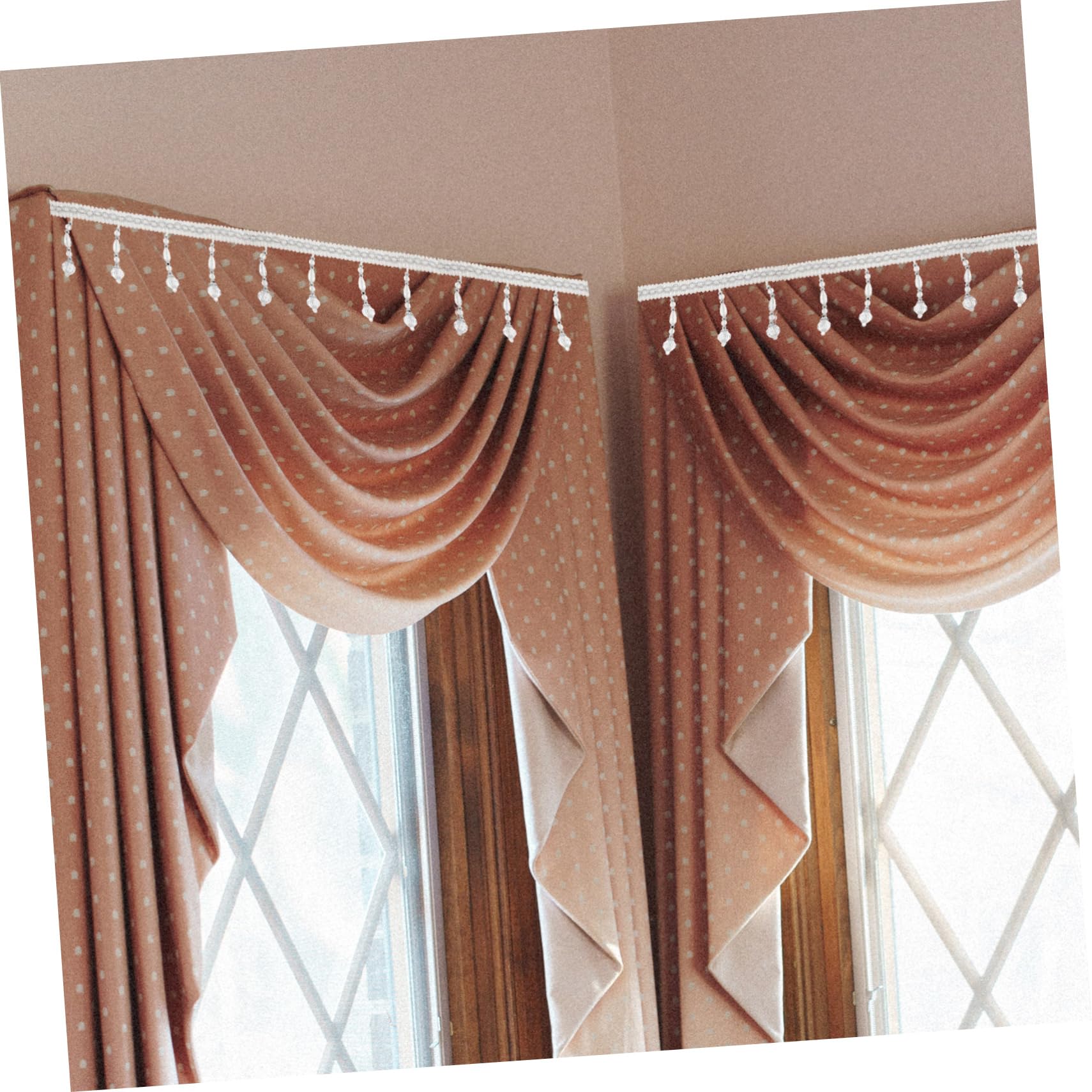 LALAFINA Rideau À Franges Perlées Franges À Garniture À Franges Pour Canapé 9 Cm Accessoires De Décoration Pour La Maison