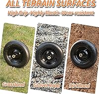 Vista 5 de GICOOL Neumático de 14.5" para Carretilla, Neumático Neumático 3.50-8", Rueda Universal para Carretilla para 4.80/4.00-8", 4.00-6", y 2.50-8