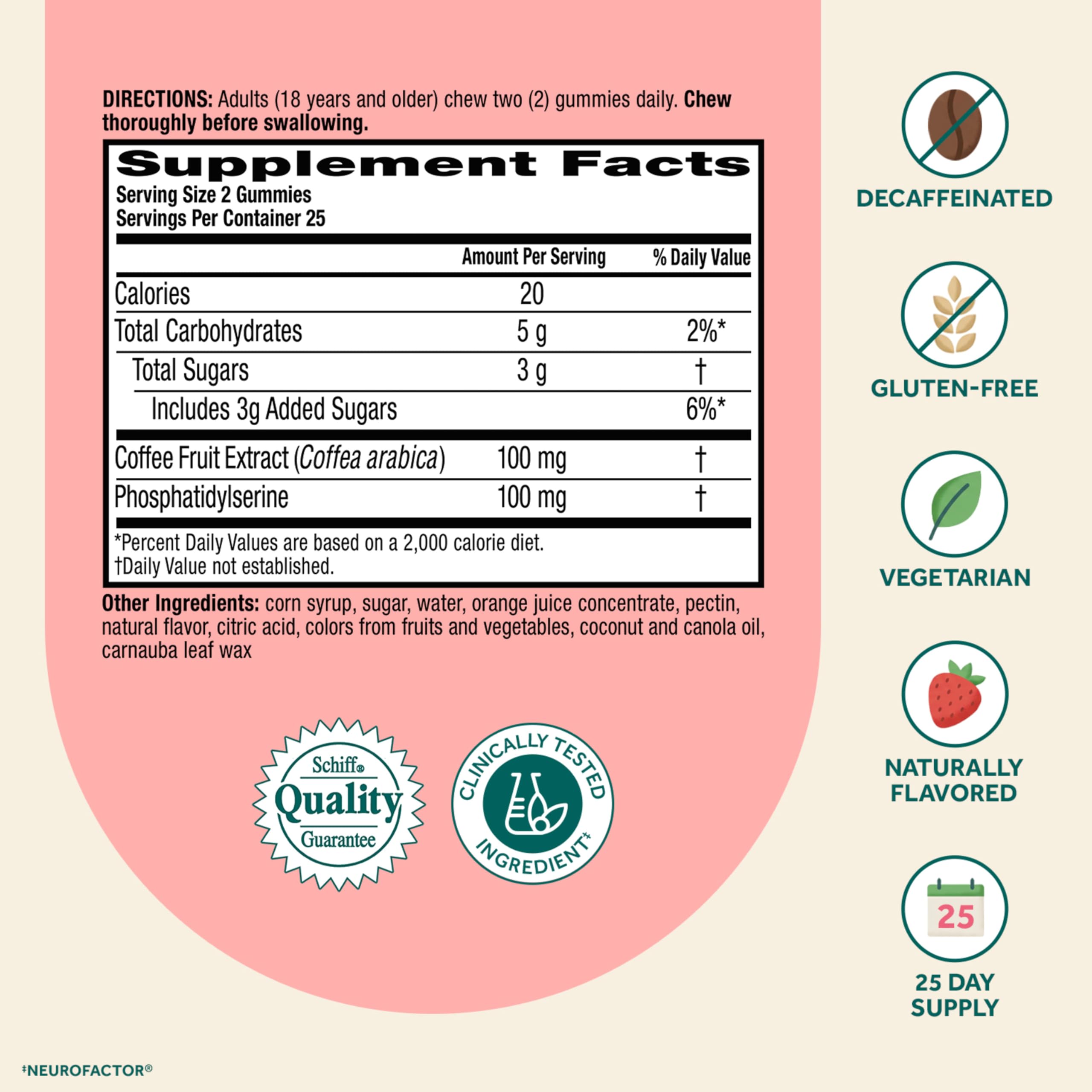 NEURIVA Original Brain Supplements - 50 Count Strawberry Gummies — Amazon image 3