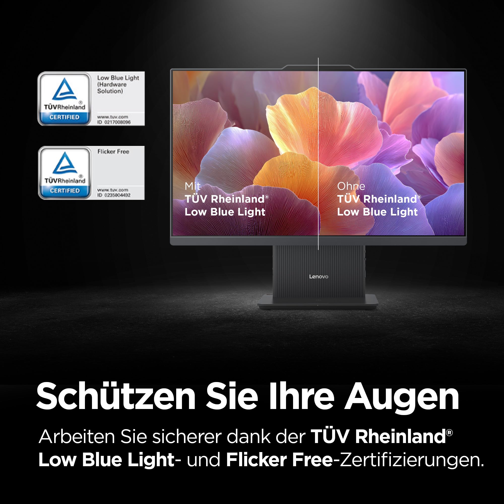 Lenovo IdeaCentre All-In-One PC | 23.8" Full HD Display | AMD Ryzen 5 220 | 16GB RAM | 1TB SSD | AMD Radeonn Grafik | Win11 | Inkl. USB Maus-Tastatur | Luna grau | 3 Monate Premium Care