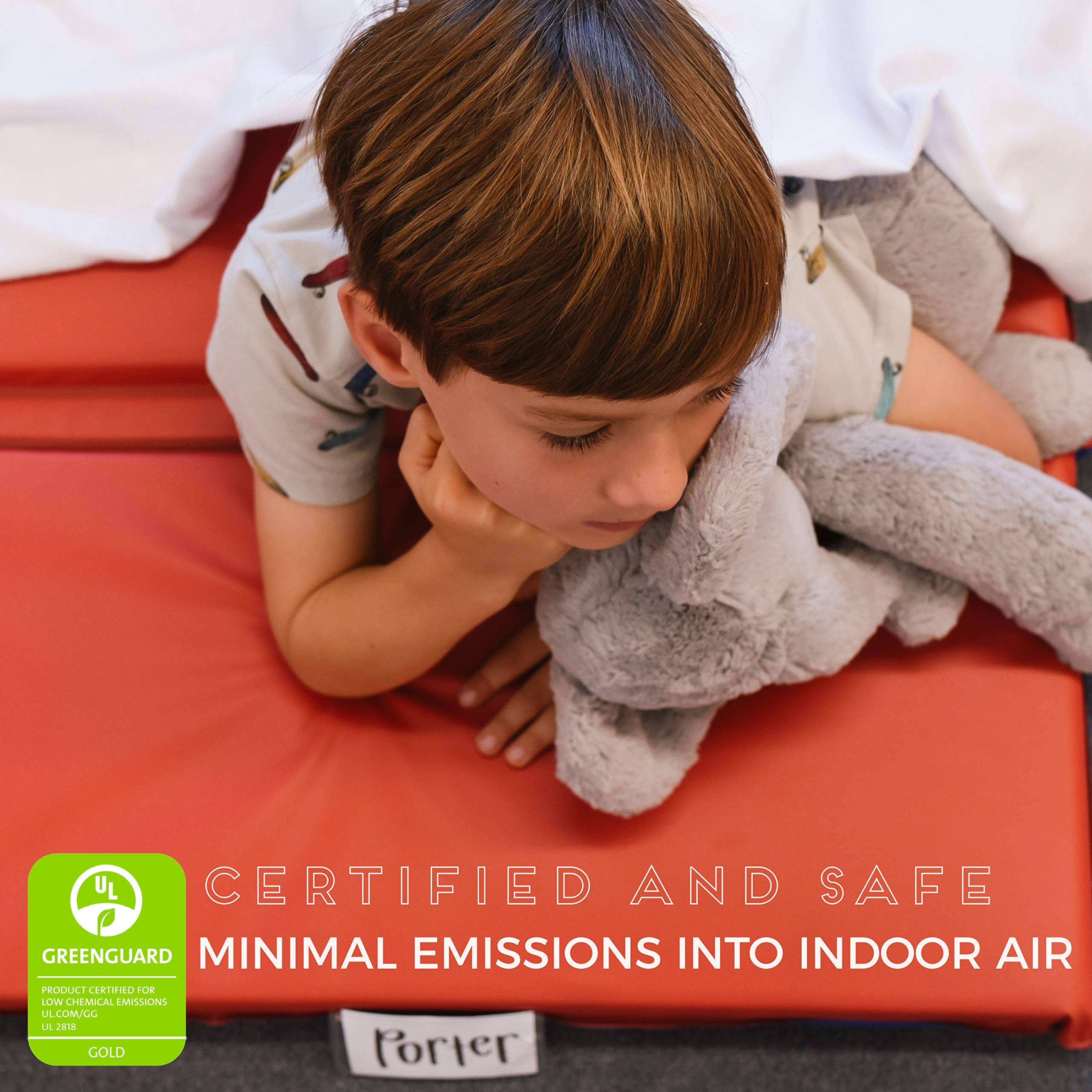 ECR4Kids 2Inch Thick Premium 3Fold Daycare Rest Mat, PhthalateFree