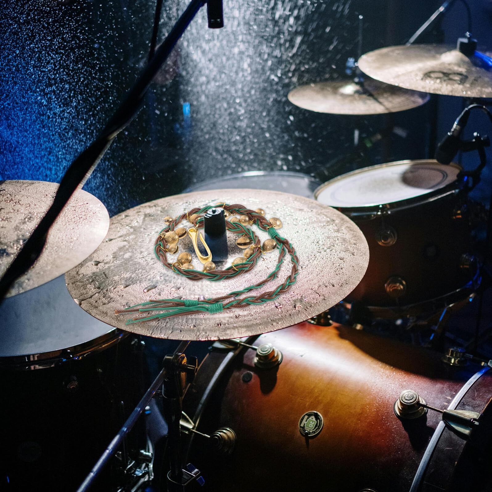 GALPADA Kleine Hi Hat Beckenglocken aus Messing Becken Zischeffekt Leichtes Percussion Zubehör für Schlagzeug Jazz und Live Auftritte