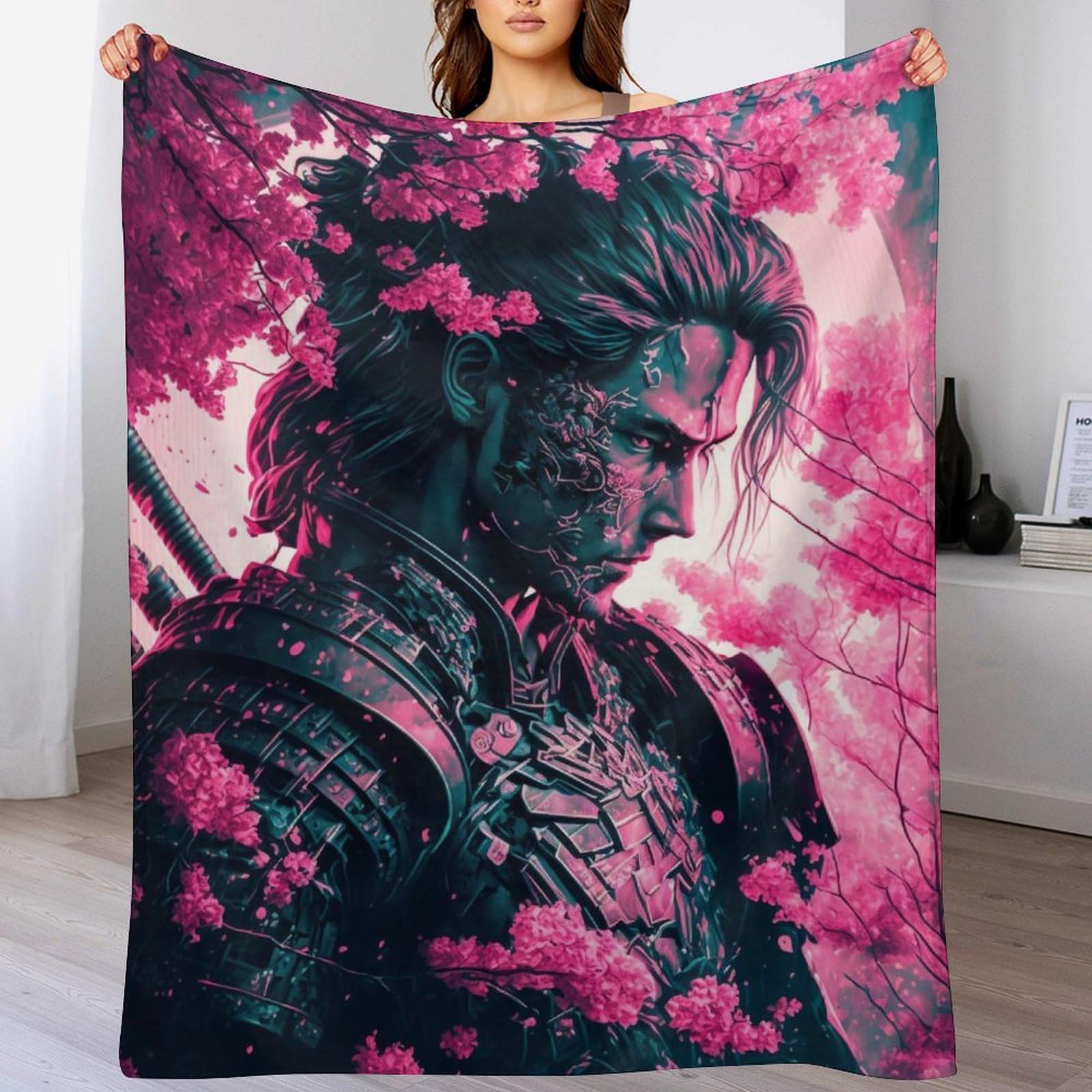 Couverture Ninja en polaire de flannel 130x150 cm pour canapé