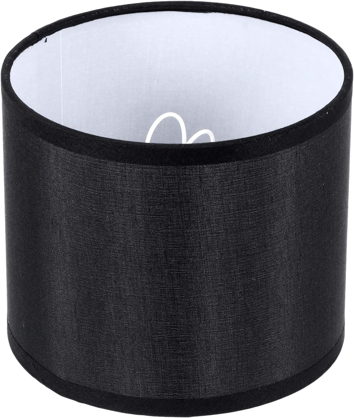 Uonlytech Black Linen Lamp Shade Drum Lampshade for Chandeliers Floor Light Table Lamp Fabric Linen Burlap Lamp Shell Cover 14CM 1pcs