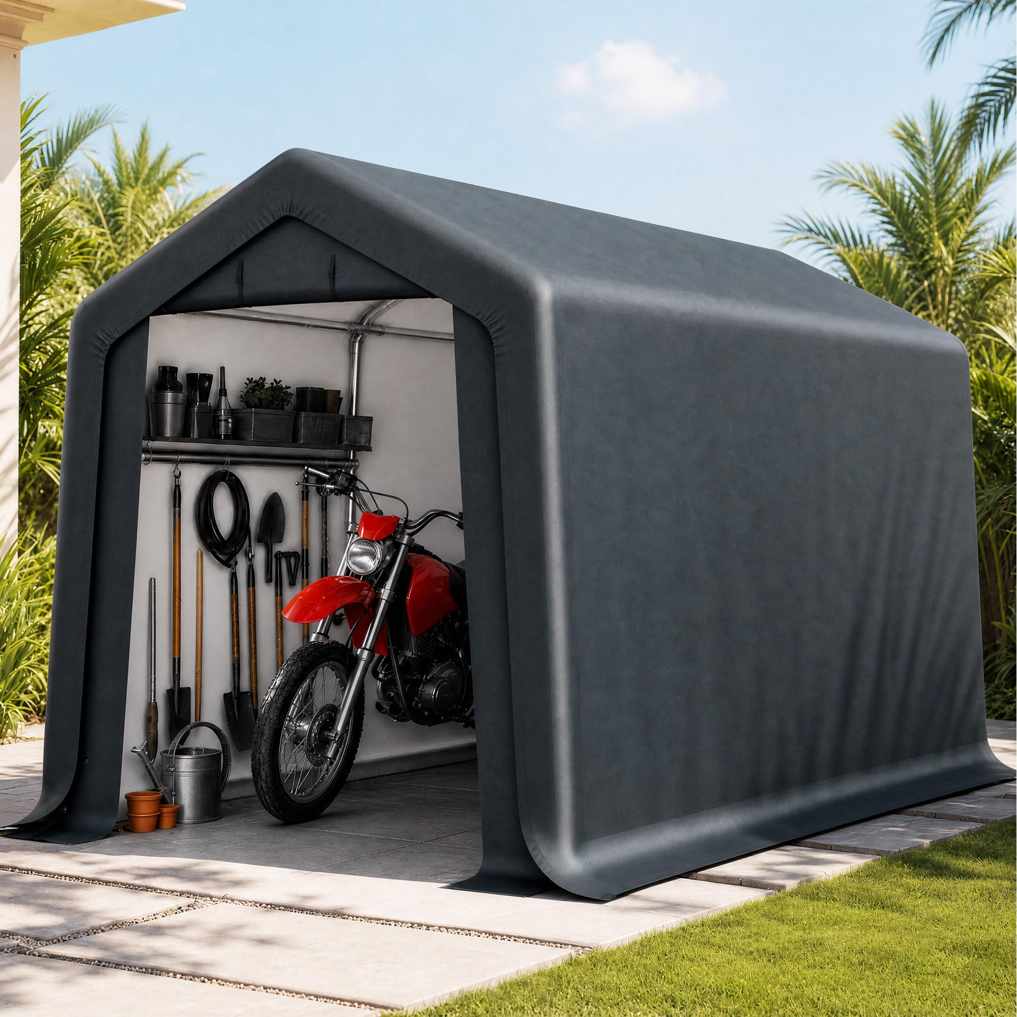 Amazon.com: PHI VILLA 8x12ft Storage Tents, Portable Carports