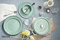 Vista 4 de STAUB 9.4 Inch Sage Green Ceramic Deep Plate, Pasta & Soup, Microwave Safe