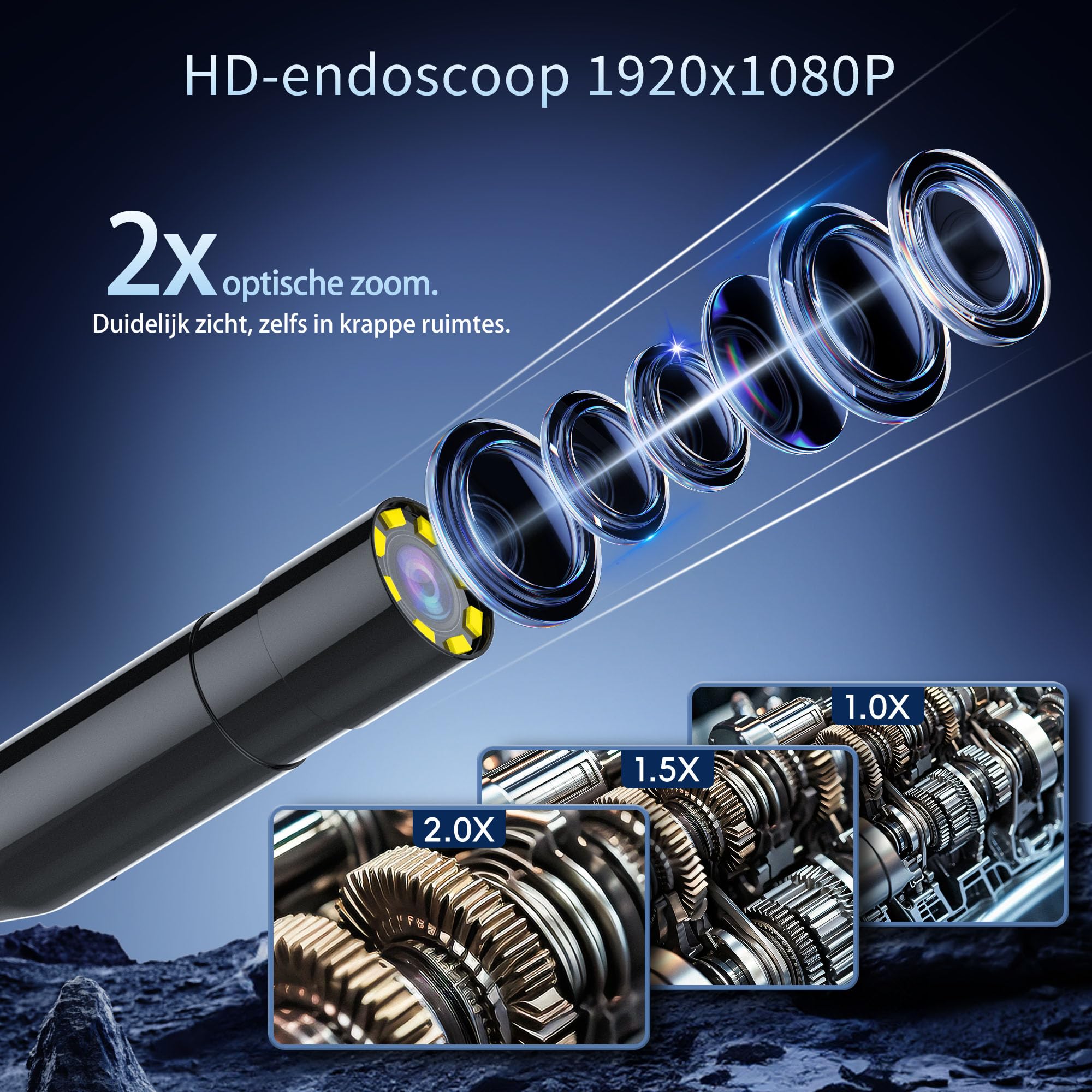 10m Endoscopio Industriale, Telecamera Endoscopica Impermeabile IP67 con Schermo IPS da 4,3", Telecamera di Ispezione HD 1080p con 8 LED Regolabili, per Tubi, Motore Auto,Festa Del Papà