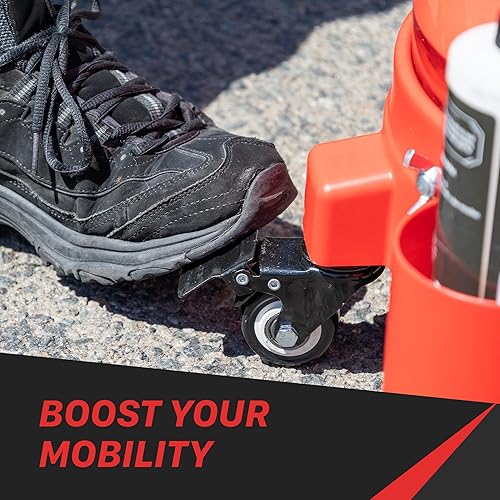 Miniatura 9 de Maxshine Carro utilitario rodante de 5 galones, verde, polipropileno, 5 ruedas, organizador de herramientas, movilidad de 360, almacenamiento de