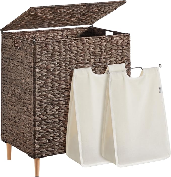 Handwoven Wicker Laundry Basket with Lid