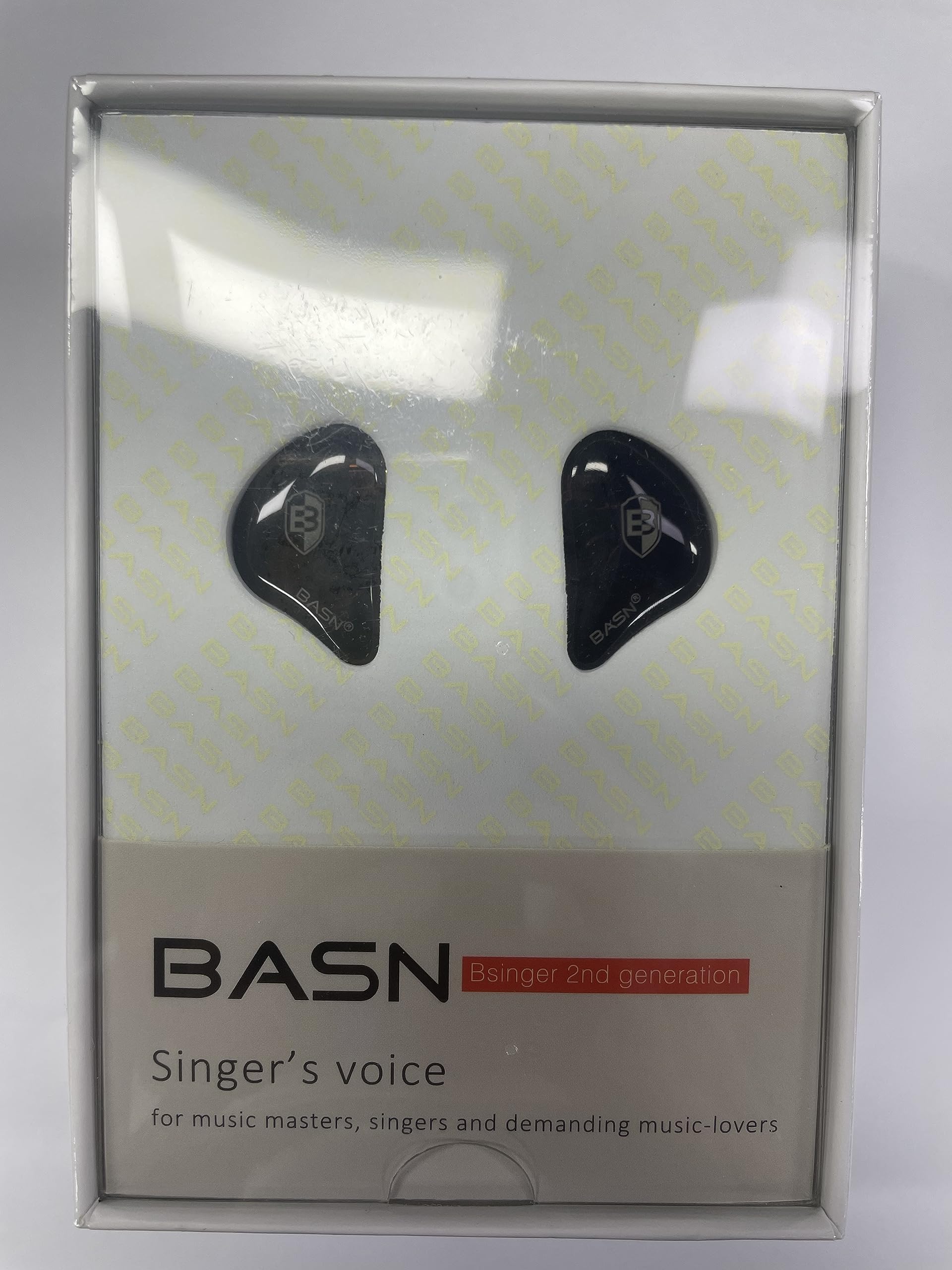 BASN Bsinger - Auriculares intrauditivos con doble controlador dinámico (marrón) | Aislamiento de ruido, auriculares con cable de alta definición con cable MMCX desmontable para músicos bateristas cantantes