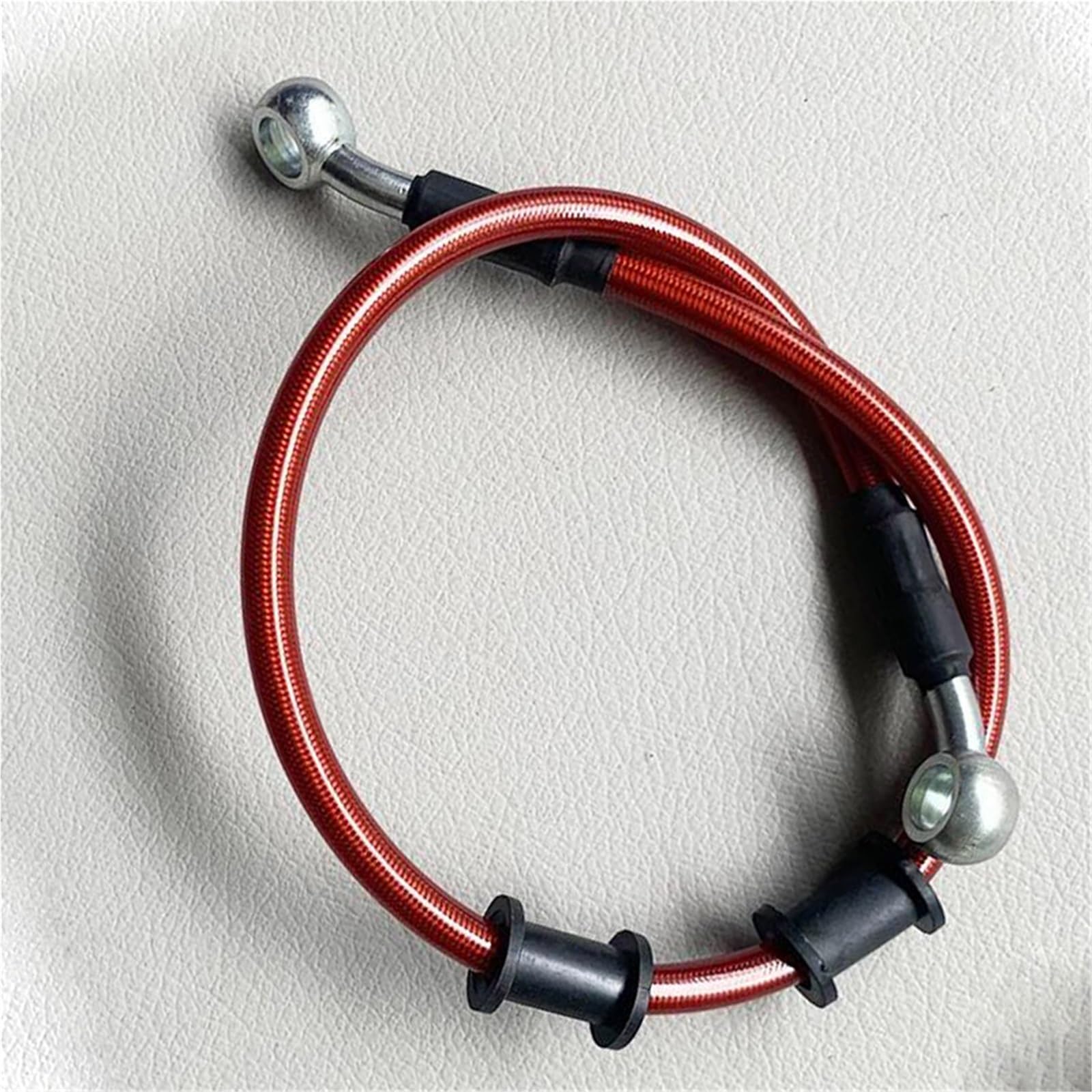 Shqxd Black- Silver Hydraulic Brake Hose Motorcycles 10Mm 28 Degree Braided Steel Clutch Oil Pipe Brake Hose 40Cm-150Cm Accessories(,50Cm)