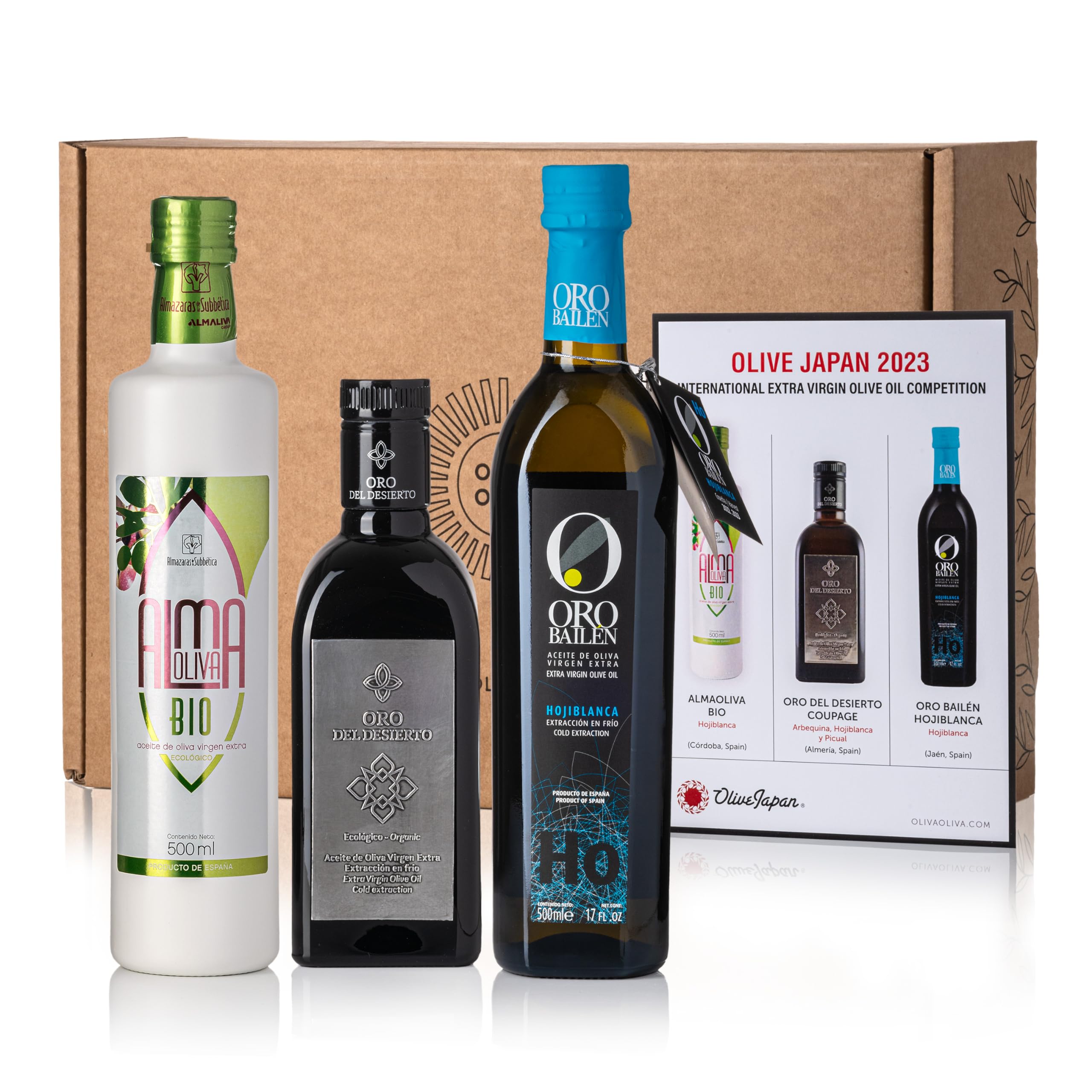 Mejores Aceites del Mundo Olive Japan 2023 - Caja regalo 3x500ml