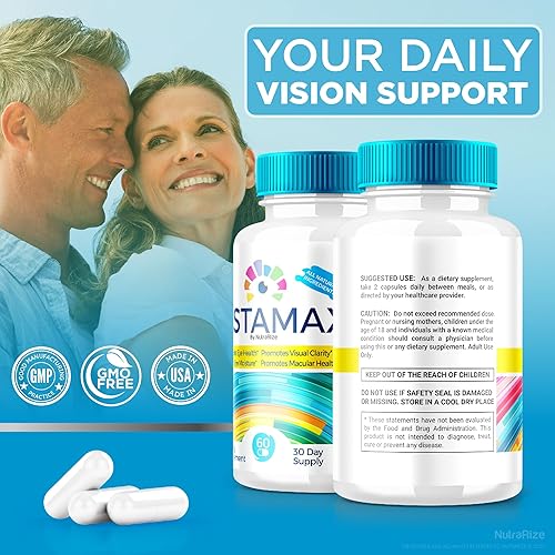 Miniatura 8 de NutraRize Paquete de 5 cápsulas Vistamax, cuidado de los ojos totalmente natural y saludable, fórmula premium para los ojos, suplemento máximo para