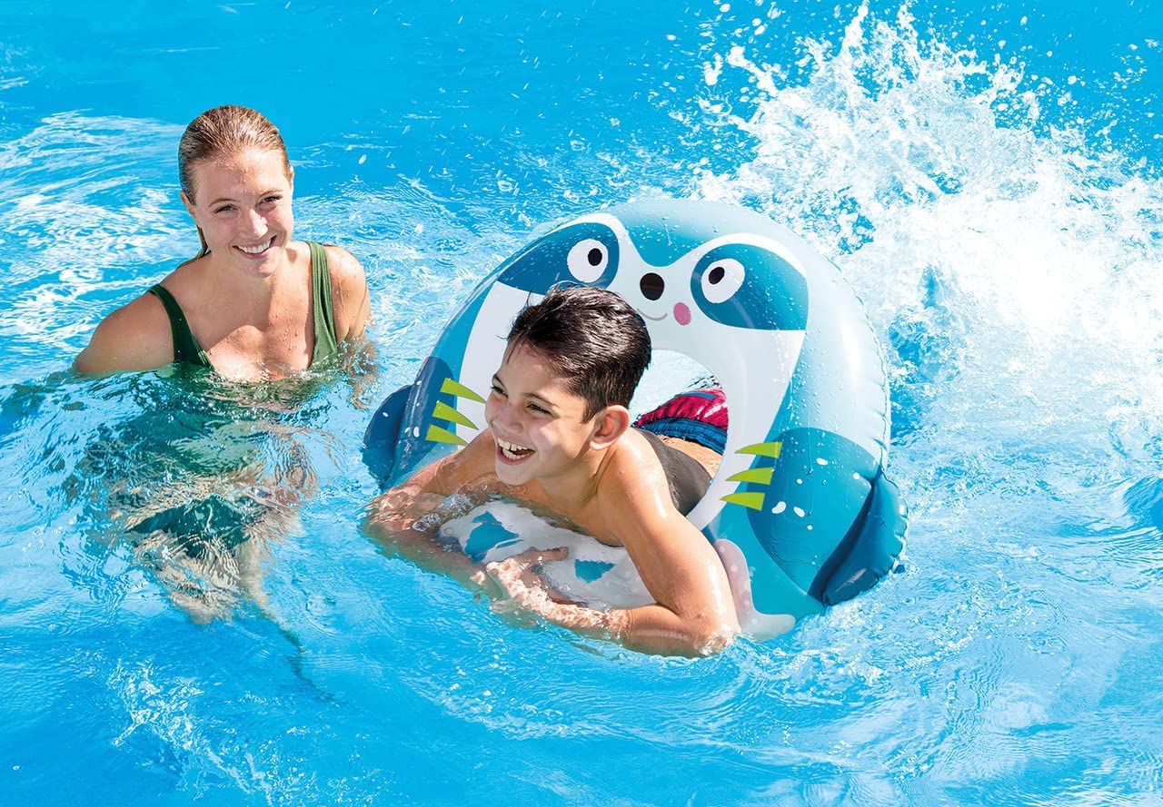 SOLDTRUE Sloth Design Cute Animal Inflatable Swim Tube Ring for Kids, Outdoor Summer Water Fun, Swimming Pool Accessories Assortment 31.5" x 25.6" (80cm x 65cm) (Pack of 1)(as per Available Design) - Image 2 thumbnail
