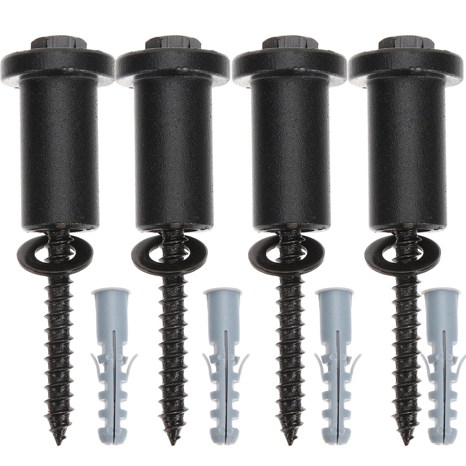 Kit de quincaillerie pour porte de grange avec entretoises de rail réglables en acier carbone noir