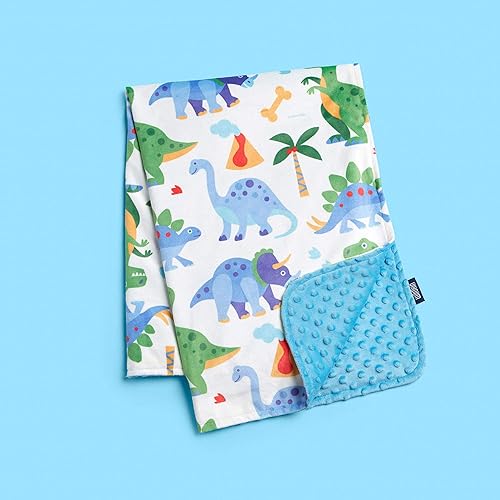Miniatura 7 de Wildkin Paquete de sábanas ajustables de algodón para cuna con manta de felpa (Dinosaur Land)