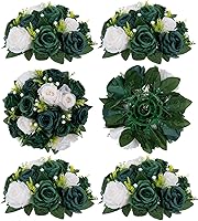 Vista 54 de BLOSMON Bolas de Flores para Bodas, Centros de Mesa de Rosas, 2 Piezas, Flores Artificiales Negras, Bolas Florales Colgantes, Decoración de Arreglos