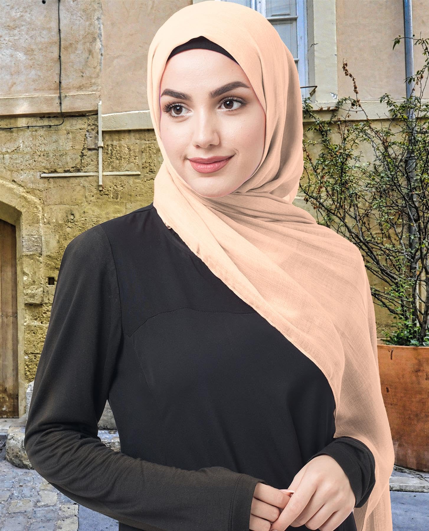 janisramone Confezione da 3 sciarpe hijab da donna in modal di alta qualità, in morbido cotone e misto viscosa, sciarpe multicolore da donna, eleganti sciarpe da preghiera hijab perfette per l'uso