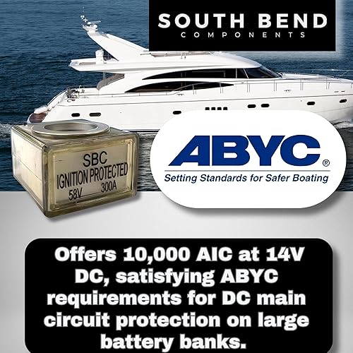 Miniatura 82 de South Bend Components Paquete combinado de fusible de batería de 250 A (MRBF) y bloque de terminales, 58 V CC máximo, IP66, protección contra