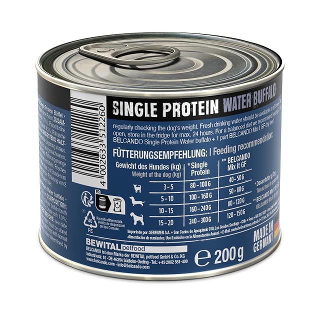 Foto 3 de 6 de Belcando Single Protein Lata [6x200g Búfalo de Agua]