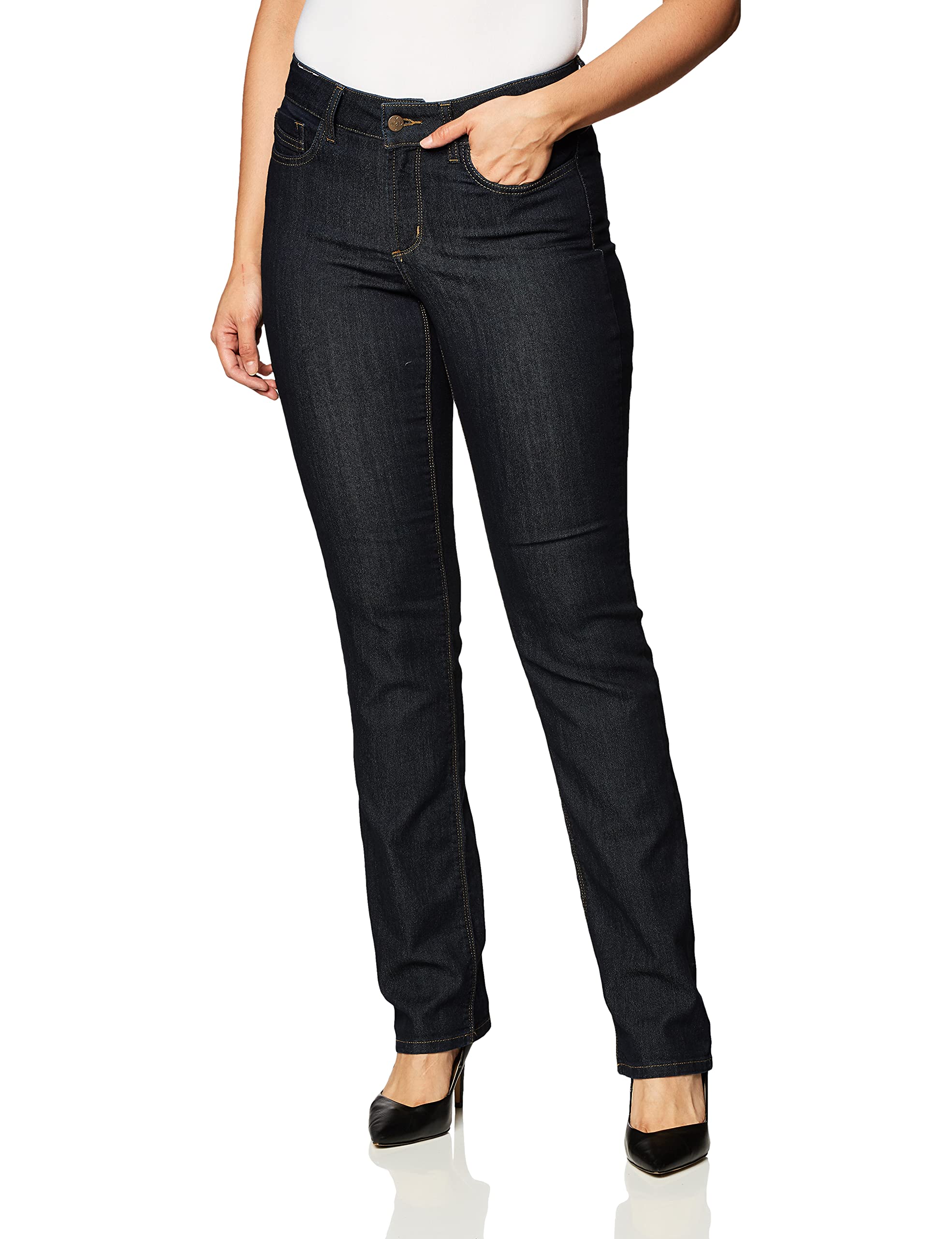 NYDJ womens Marilyn Straight Denim jeans, Black Bdm, 12 US — view 75