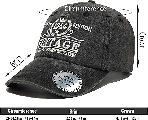 Miniatura 2 de Regalos de cumpleaños número 80 para hombres y mujeres, 1944 para mujeres de 80 años, sombrero vintage, padres Turing 80