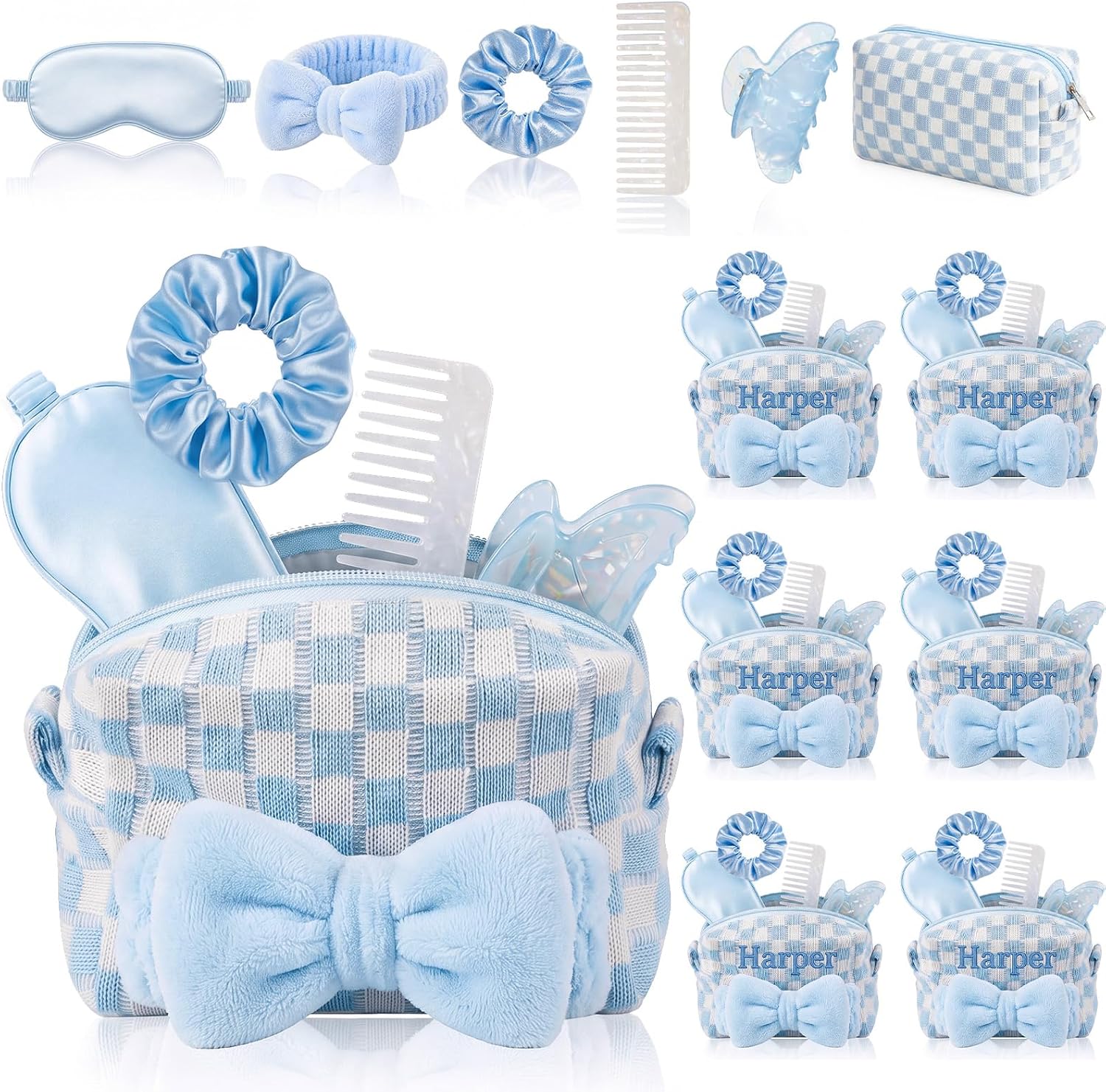 Kacctyen 36 Pcs 6 Set Bridesmaid Proposal Gift, Bridal Party Gift, Sky Blue