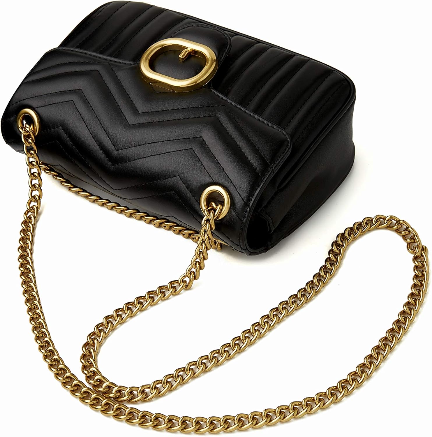 Chrysansmile Quilted Crossbody Bags Genuine Leather Clutch Purses Women's Shoulder Handbags With Chain - Image 7