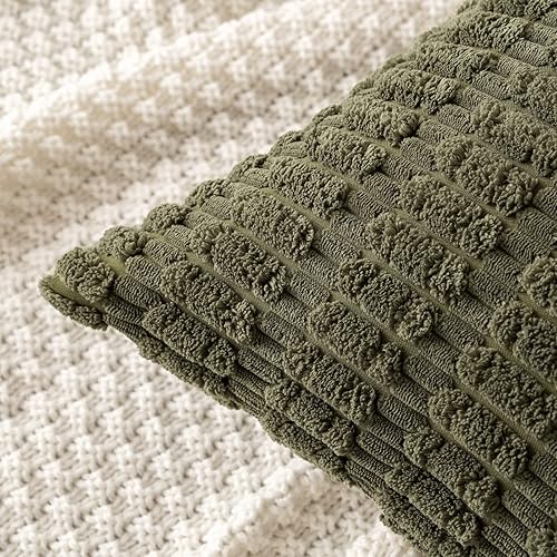 Miniatura 2 de MIULEE-Juego de 2 fundas decorativas de pana suave pcojín euro diseño a rayas estilo bohemio, moderno, rural decoración pel hogar, sala de estar,