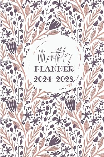 5 Year Pocket Calendar 2024-2028 for Women: Stay Organized and Productive for Five Years from January 2024 to December 2028 - Floral Cover !
