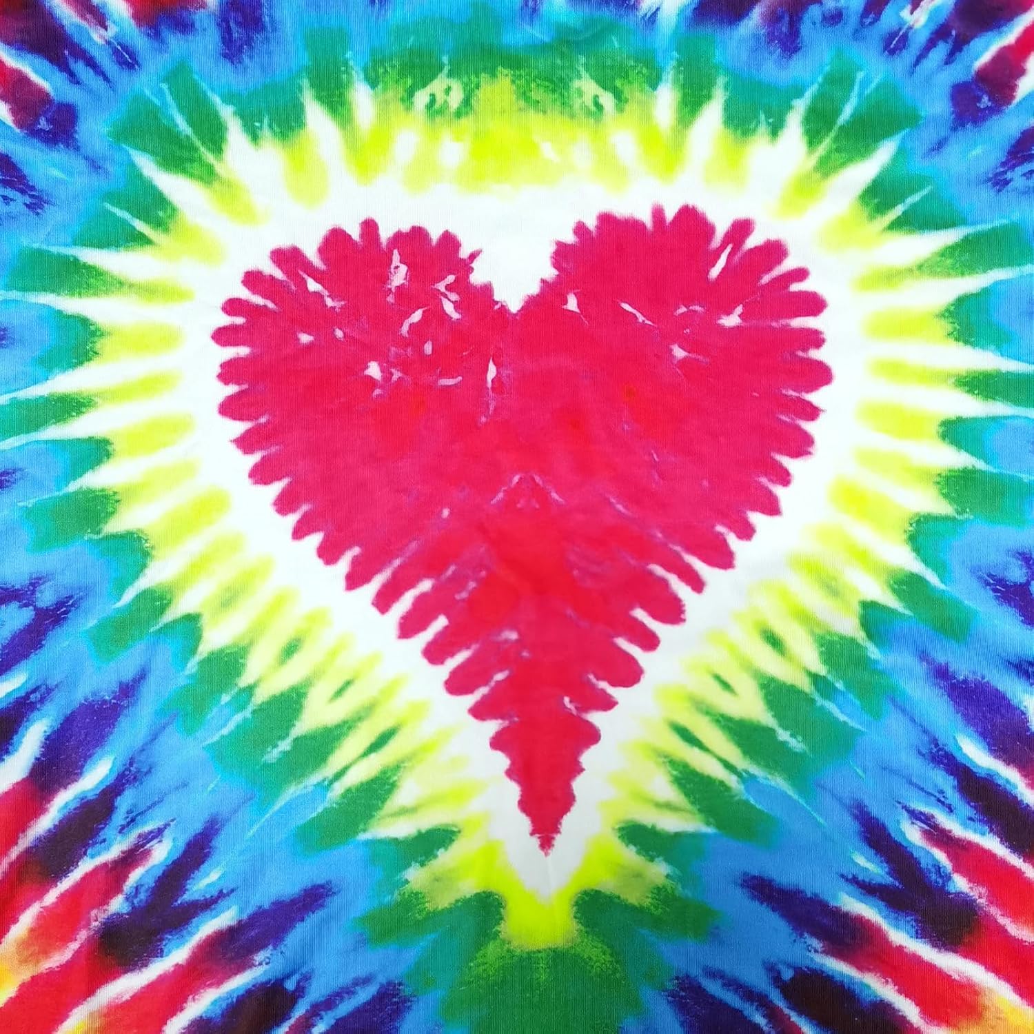 Hippie Costume for Men Women 60s and 70s colorful T-shirt sunglasses headband Peace necklace 4-piece theme party - Image 6