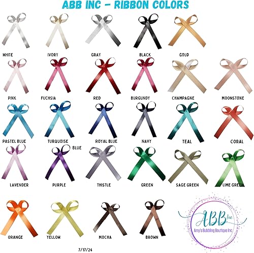 Miniatura 4 de Personalized Ribbons for Bridal Shower Wedding Party Favors or Baby Birthday Bows Bapitsm Christening - Cut or Assembled Bows Custom Ribbon