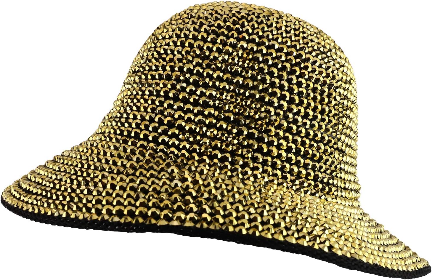 Trendy Apparel Shop Fashion Bling Rhinestone Studs Detailed Bucket Hat