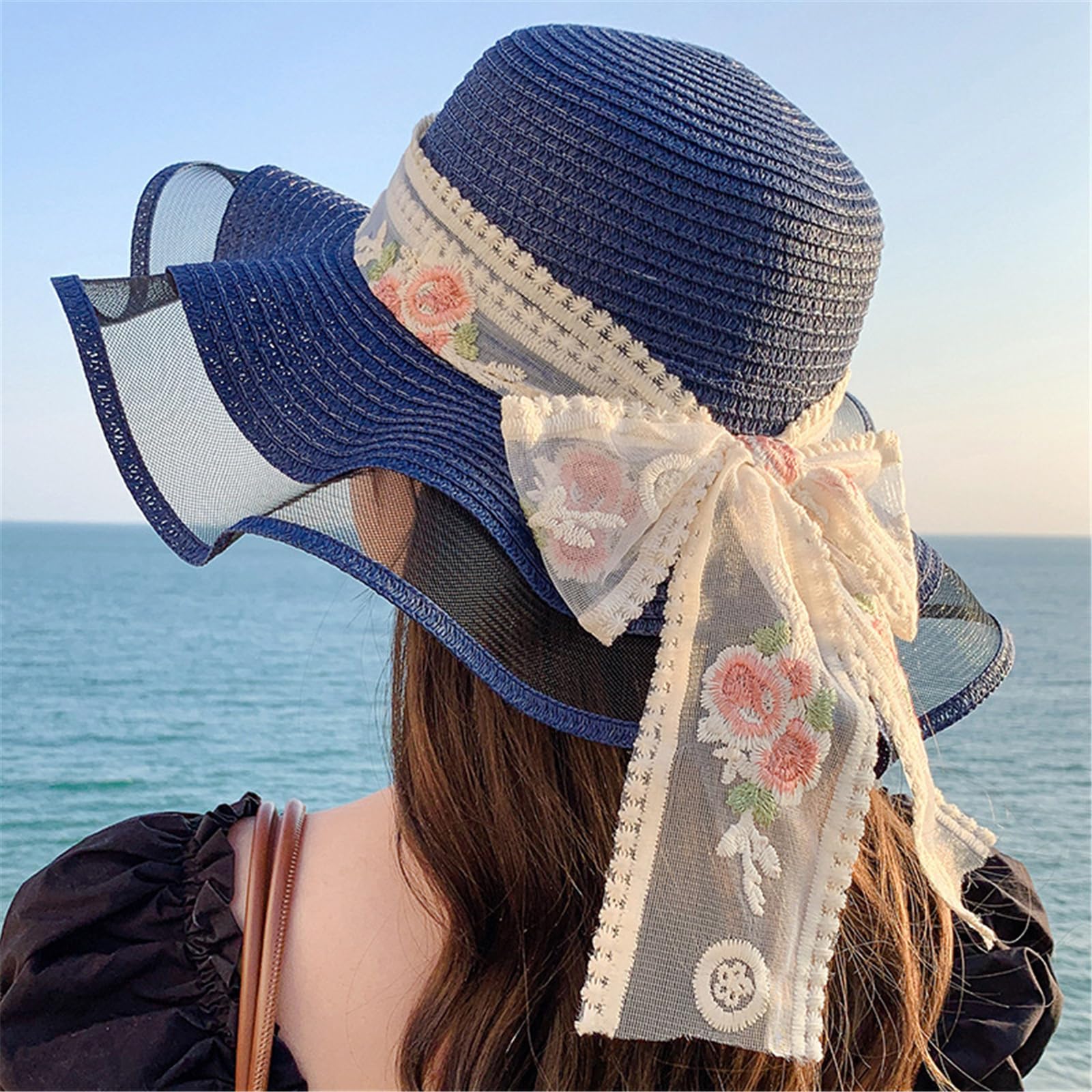 NWT Wuitusu Elise Handmade Wayuu Straw Hat | Summer Hat | Sun Hat‎ | Boho Hat Organic Boho Sun Hat, Zahara Handmade Raffia Straw Floppy  main image 3