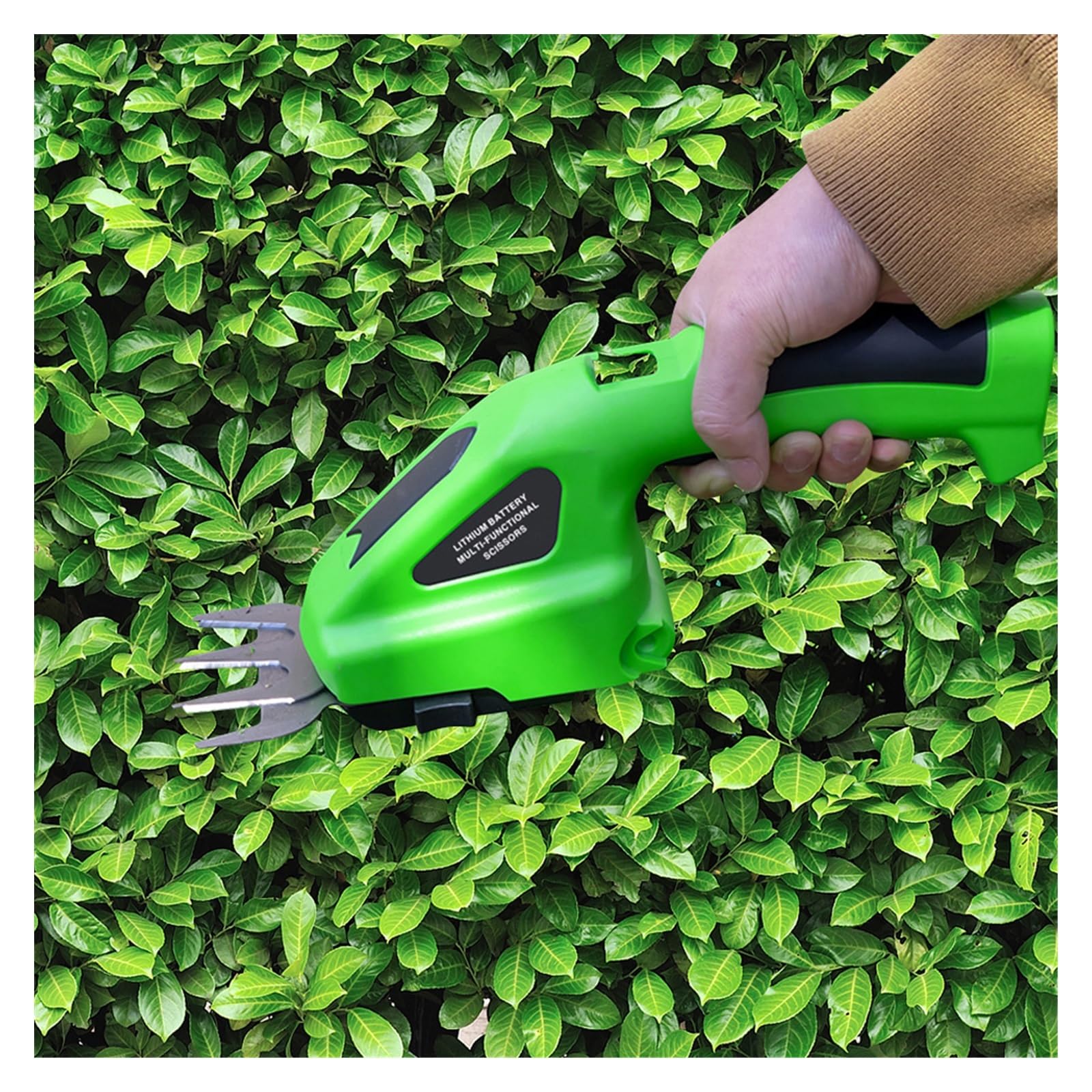 Tondeuse à gazon, 2 en 1 taille-haie électrique 3.6V coupe-haie sans fil Portable coupe-herbe à une main jardin désherbage cisaillement tondeuse(Hedge Trimmer)