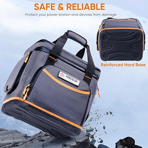 Miniatura 3 de Estuche de transporte de viaje de doble capa para Jackery Explorer 500  Bolsa de almacenamiento portátil de estación de energía con fondo duro