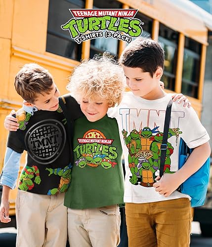 Miniatura 2 de Camiseta de las Tortugas Ninja (Conjuntos) Michelangelo Leonardo Raphael Donatello TMNT Traje Disfraz Camiseta Cumpleaños de Niños Pequeños a Ropa
