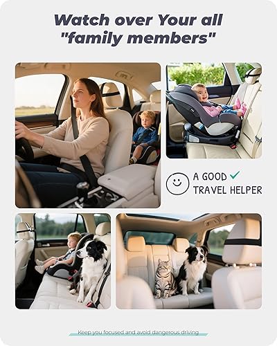 Miniatura 2 de NO.1 - Cámara magnética para automóvil de bebé, monitor de montaje magnético IPS de 5 pulgadas, visión nocturna automática, cámara de automóvil de