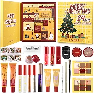 UCANBE Makeup Advent Calendar 2025, 24 Days Christams Makeup Sets For Women Gift, 2025 Xmas Countdown Calendar 24 Individually Boxed Full Make Up Kits For Teens Beauty Gift Global Recycled Standard Global Recycled Standard Global Recycled Standard