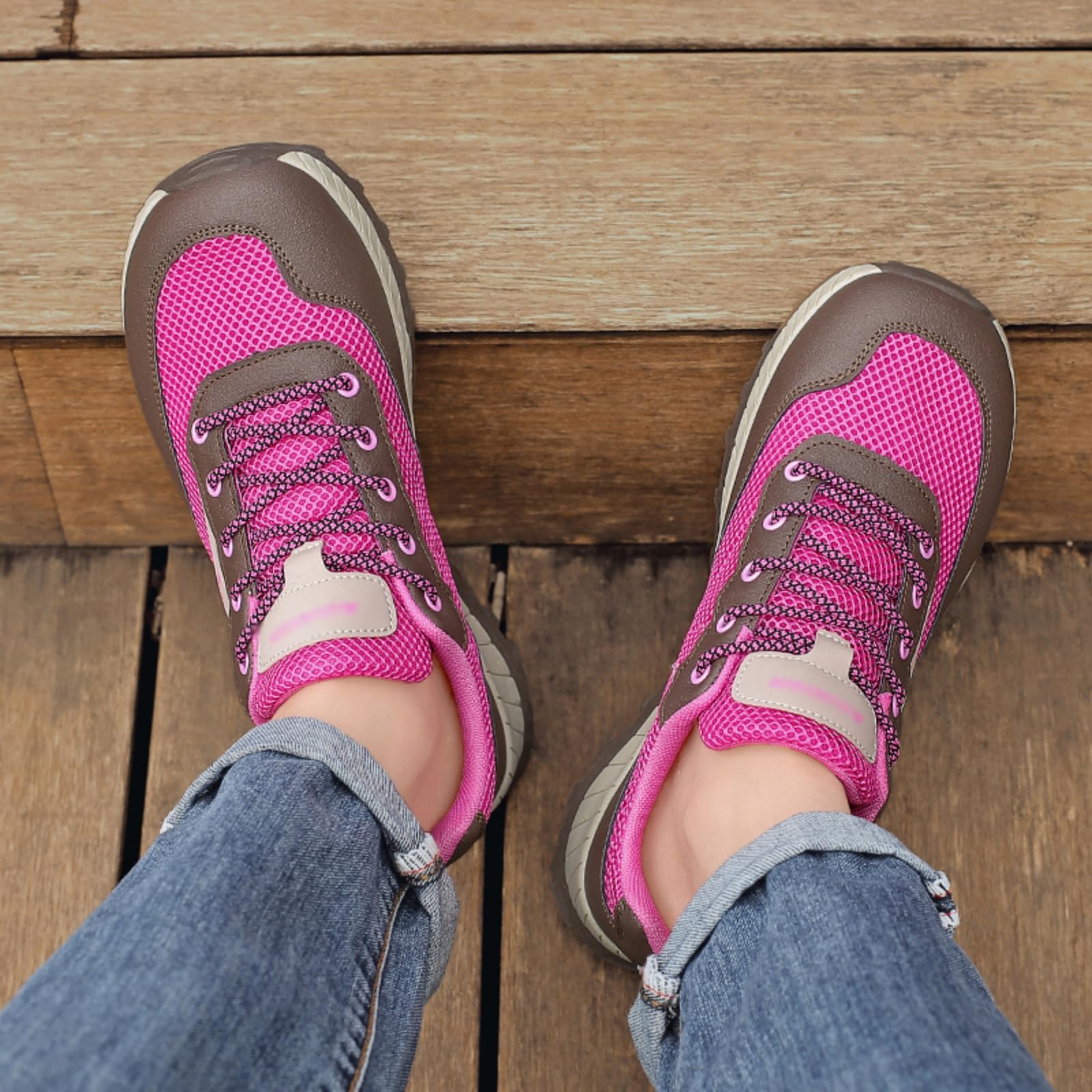 Buty trekkingowe dla kobiet i mężczyzn szerokie przewiewne | Lekkie niskie buty typu casual z antypoślizgową podeszwą i sznurowaniem, chodzenia na świeżym powietrzu, kemping podróż